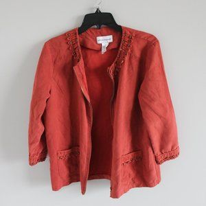 Alfred Dunner Coral Faux Suede Jacket